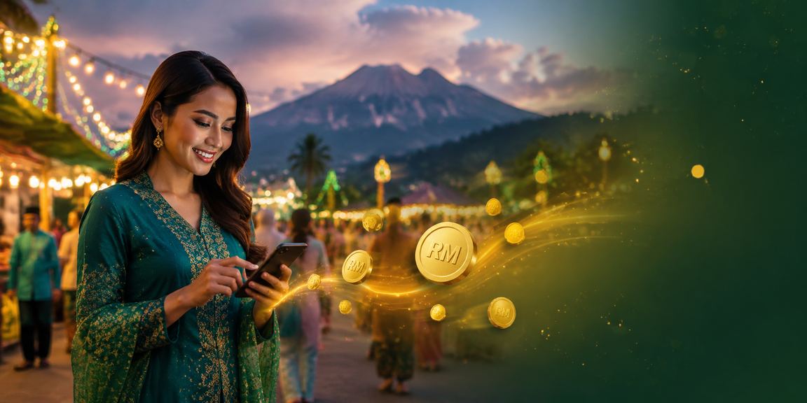 Deposit sempena Hari Raya di Sabah Malaysia dengan suasana perayaan