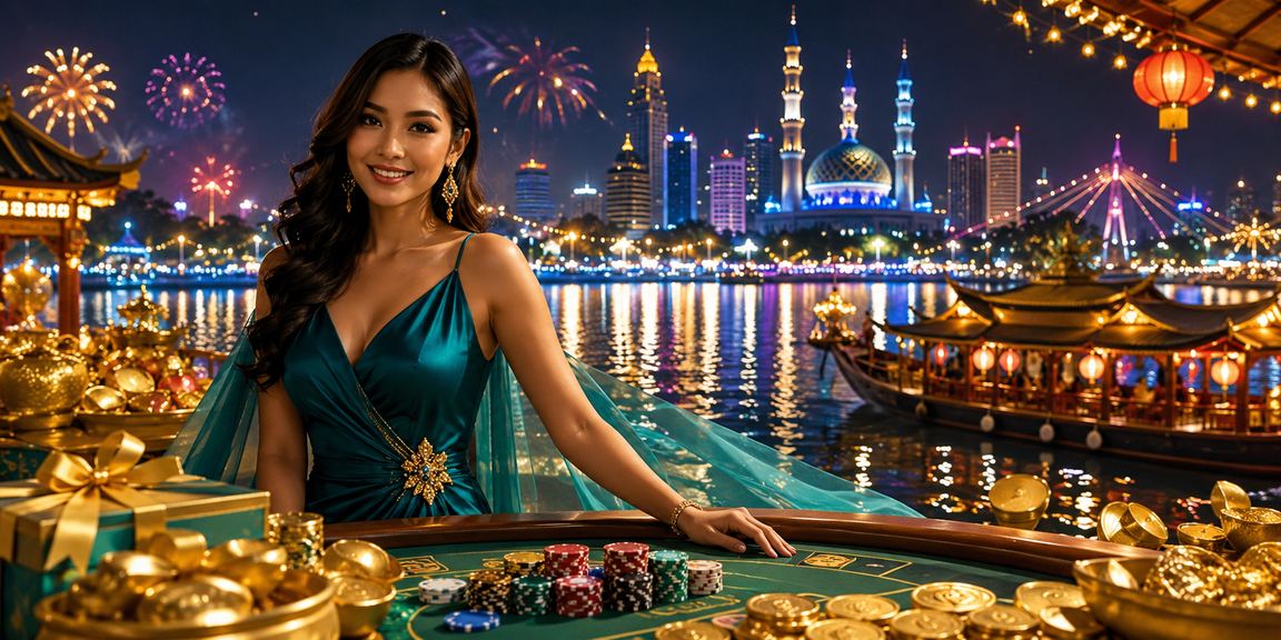 A Malay-style casino betting atmosphere in Selangor with card game tables